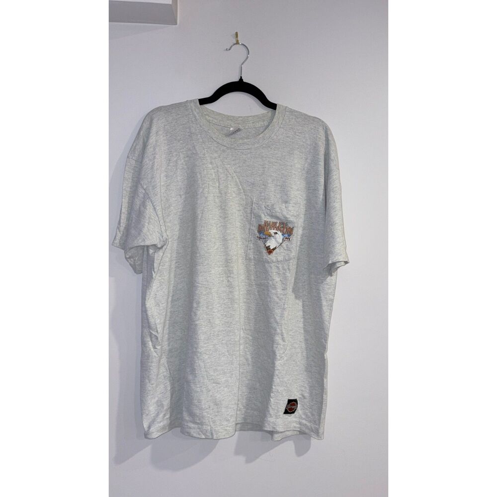 Vintage 90s Harley Davidson Fruit of the Loom Ft. Lauderdale Pocket Tee XL USA